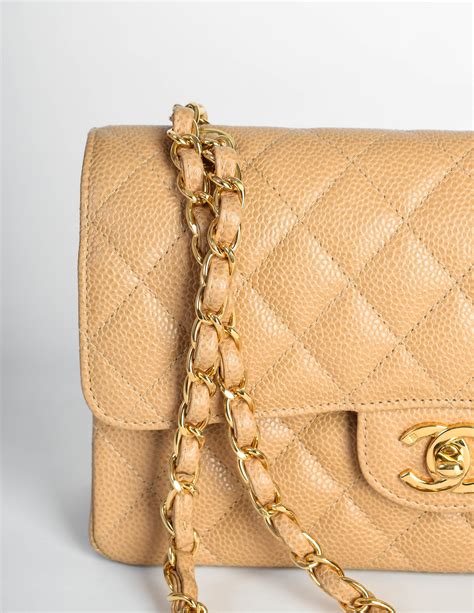 chanel caviar beige bag